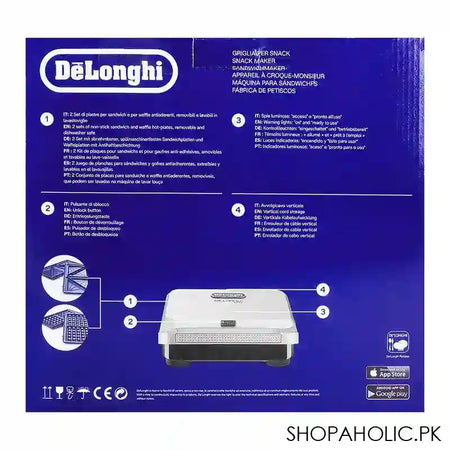 Delonghi Multi Grill Easy Snack Maker, SW12BC.S - Image 7