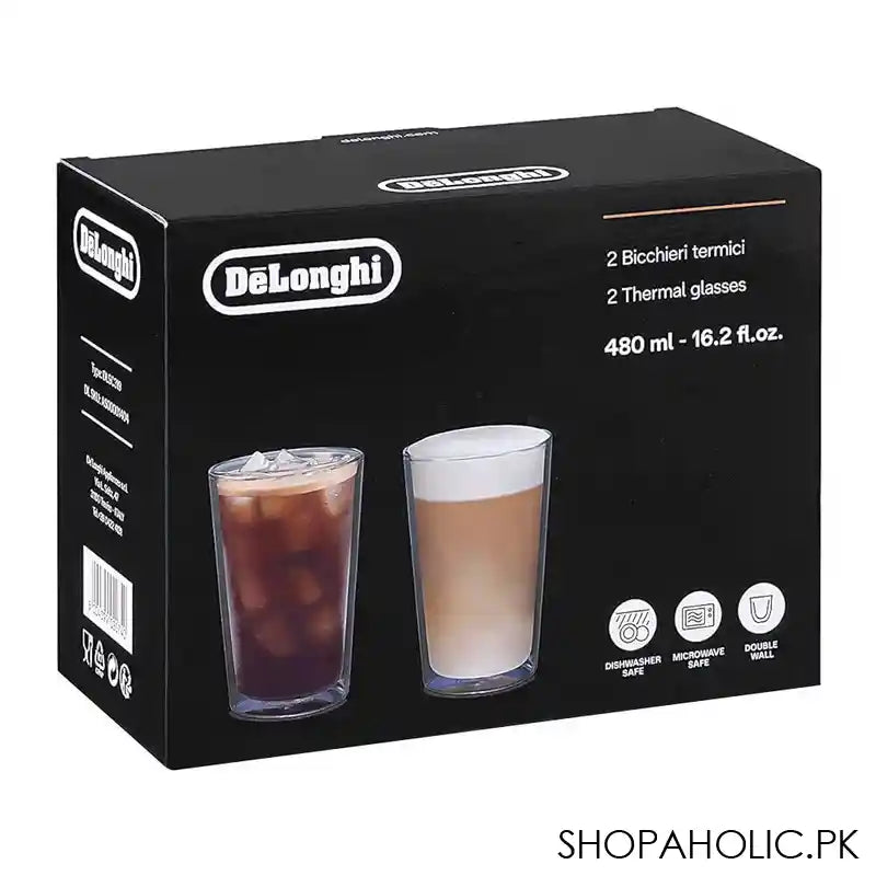 Delonghi Thermal Glasses, 2-Pack, 480ml - Image 2