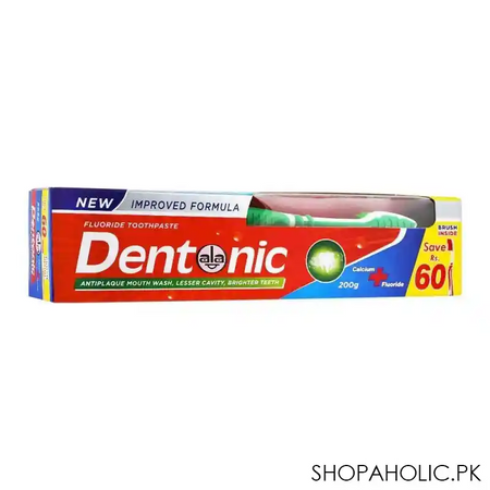 dentonic fluoride toothpaste brush pack, 200g main image