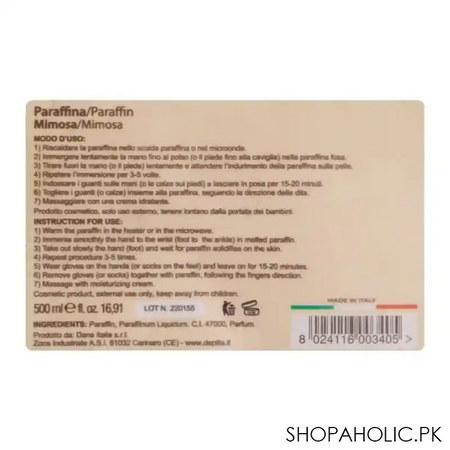 depilia mimosa paraffin wax, 500ml image3