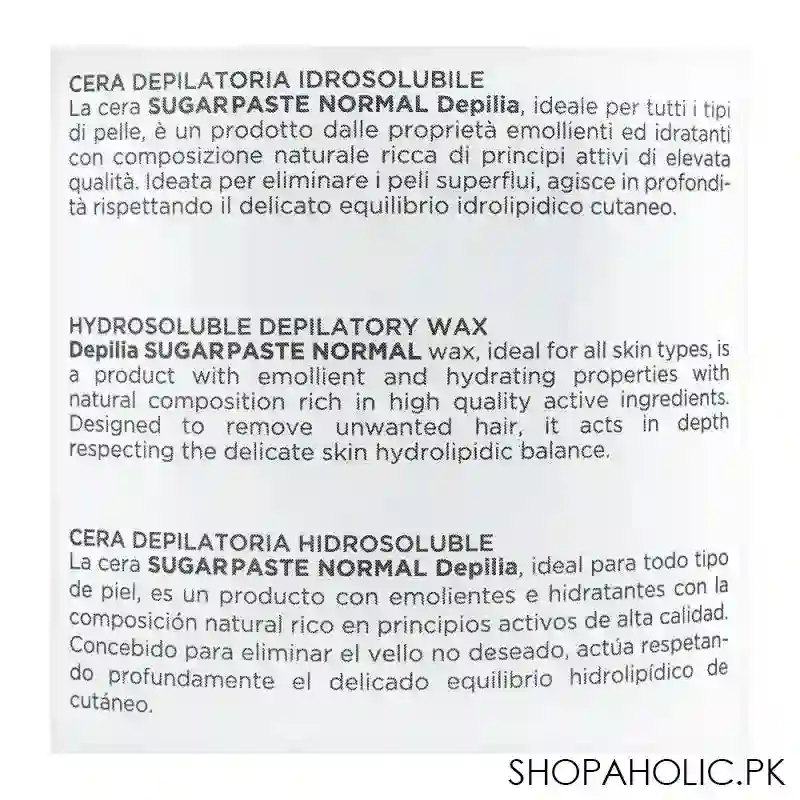 depilia sugar paste hydrosoluble depilatory wax, normal, 500ml image3