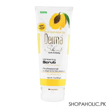 Derma Shine Gently Exfoliating Apricot Whitening Scrub, For All Skin Types, 200g - Main Image