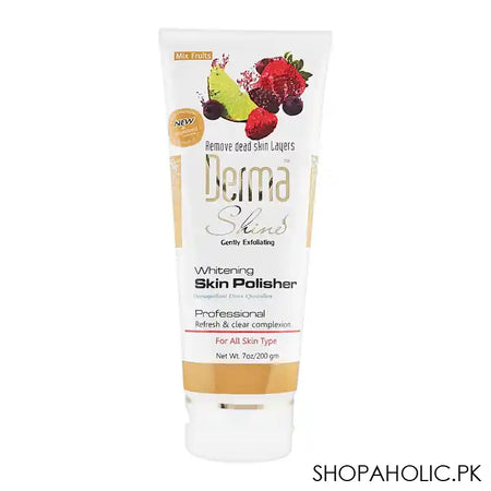 Derma Shine Gently Exfoliating Mix Fruits Whitening Skin Polisher, For All Skin Types, 200g - Main Image
