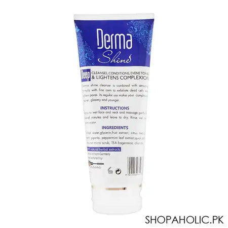 Derma Shine Gently Exfoliating Orange Whitening Cleanser, For All Skin Types, 200g - Image 2