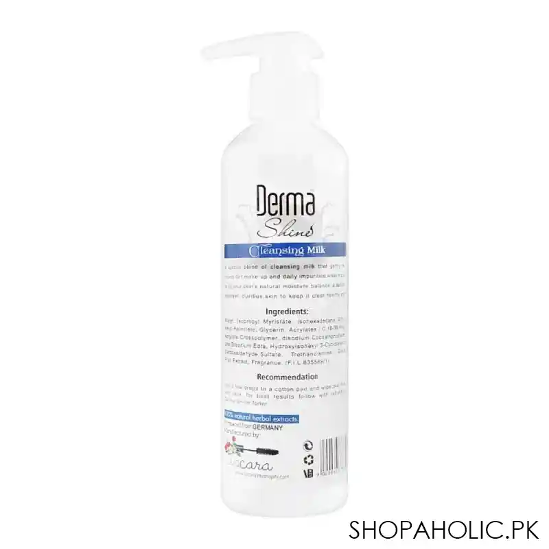 derma shine whitening cleansing milk, all skin types, 250ml image2