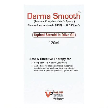 Derma Smooth Topical Steroid in Olive Oil, 120ml - Main Image