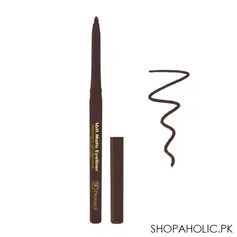 dermacol 16h waterproof & long lasting matic eyeliner, brown image2