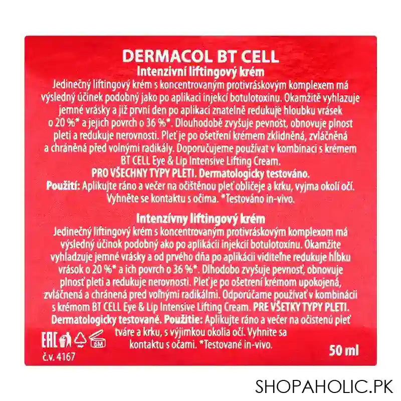 Dermacol BT Cell Intensive Lifting Cream, 50ml - Image 4