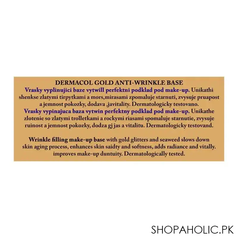 dermacol gold anti wrinkle base, 15ml image3