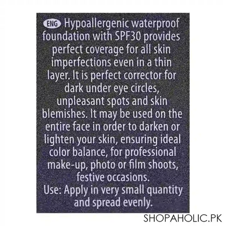 dermacol make up cover, 209, spf 30 hypoallergenic foundation, 30g image3