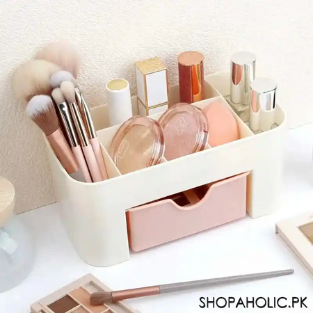 desktop 6 grid makeup cosmetics organizer with drawer main image