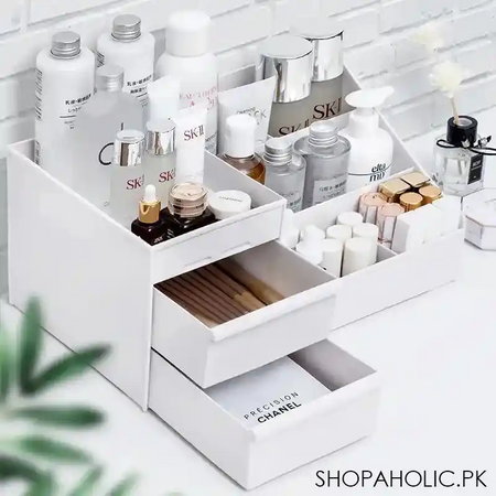 desktop cosmetic storage box with drawer image5