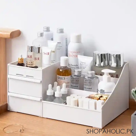 desktop cosmetic storage box with drawer main image