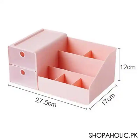 desktop cosmetic storage box with drawers and compartments for dressing table image2