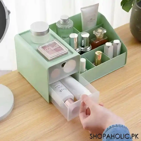 desktop cosmetic storage box with drawers and compartments for dressing table image3