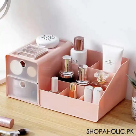 desktop cosmetic storage box with drawers and compartments for dressing table image6