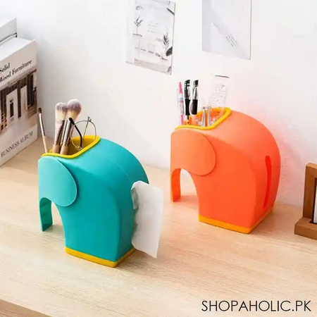 desktop modern elephant creative storage paper extraction box multifunctional plastic tissue box image4