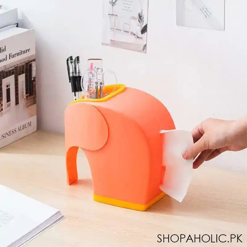 desktop modern elephant creative storage paper extraction box multifunctional plastic tissue box main image