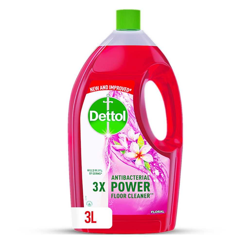Dettol Antibacterial Power Floor Cleaner, Floral, 3 Liters - Main Image