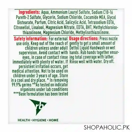 dettol skincare anti bacterial hand wash, 150ml image4