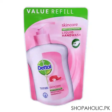 dettol skincare anti bacterial hand wash 150ml pouch refill main image