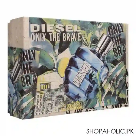 diesel only the brave gift set, edt 75ml + shower gel image2