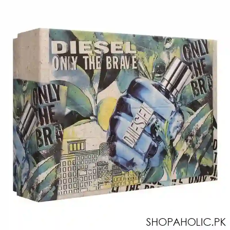 diesel only the brave gift set, edt 75ml + shower gel image2