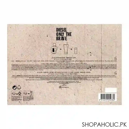 diesel only the brave gift set, edt 75ml + shower gel image3