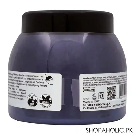 dikson argabeta vegcarbon charcoal detox hair mask, 500ml image2