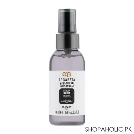 dikson argabeta vegcarbon charcoal detox hair serum, 100ml main image