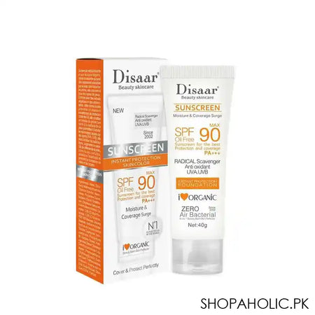 Disaar Sunscreen Cream, SPF90, 40g, DS313-2 - Image 6