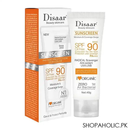 Disaar Sunscreen Cream, SPF90, 40g, DS313-2 - Main Image
