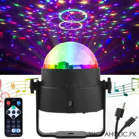 disco ball stage/party light with sound activated and remote control image2