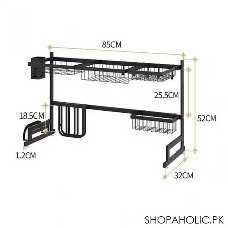 dish drying rack over the sink kitchen storage shelf counter top space saver display stand tableware drainer organizer image4