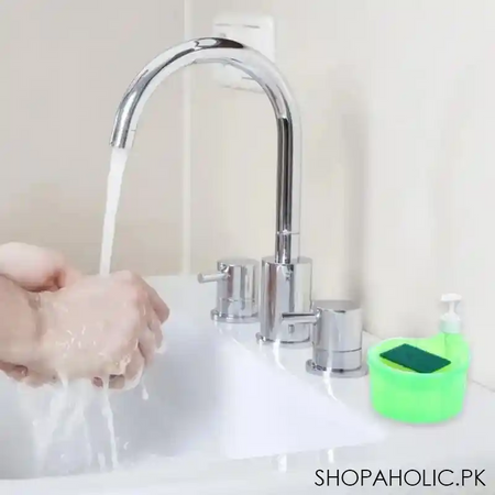 dish washing soap dispenser with scrubber holder 800ml image4