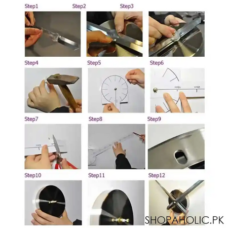 diy 3d frameless wall clock home decoration quartz watch image2