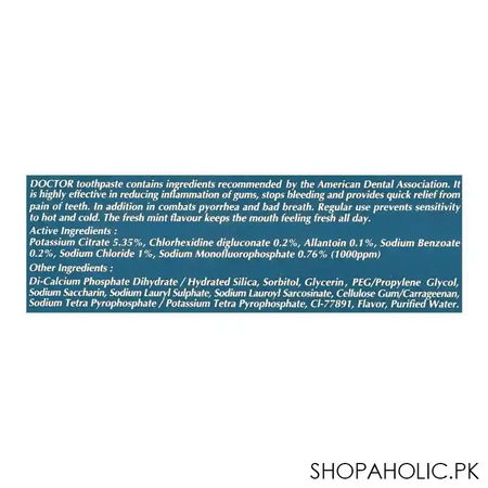 doctor fluoride toothpaste, 100g image3