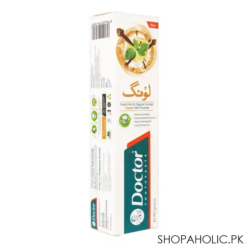 doctor fresh mint & original grinded cloves fluoride toothpaste, 140g main image