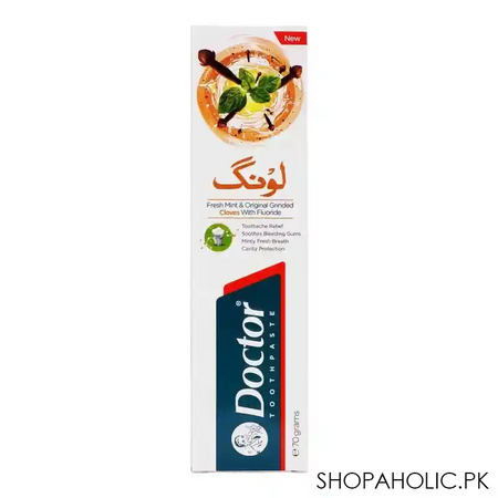 doctor fresh mint & original grinded cloves fluoride toothpaste, 70g image3