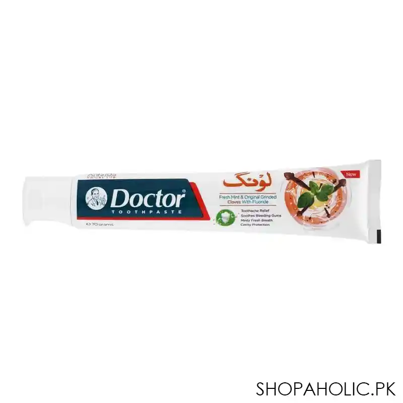 doctor fresh mint & original grinded cloves fluoride toothpaste, 70g main image