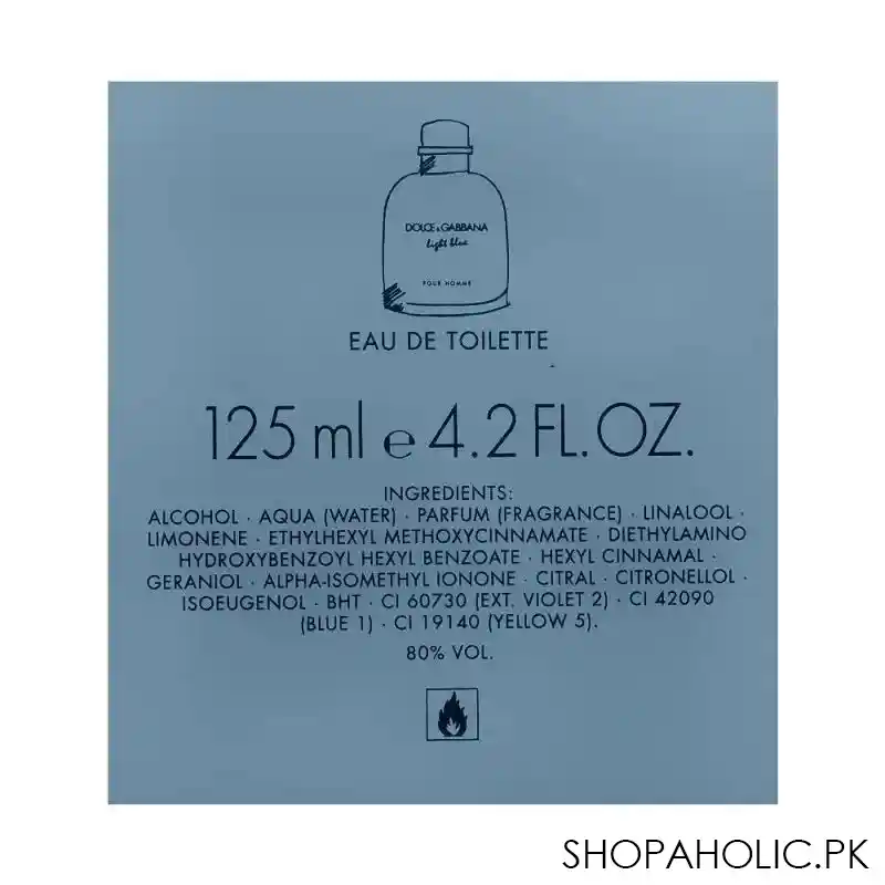dolce & gabbana light blue pour homme set, eau de toilette, 125 + after shave, 75ml + shower gel, 75ml image4