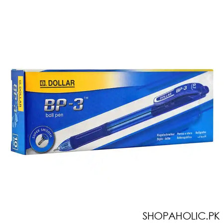 Dollar BP-3 Ball Pen F 0.7 Blue 10-Pack, BP 3F, Blue - Main Image