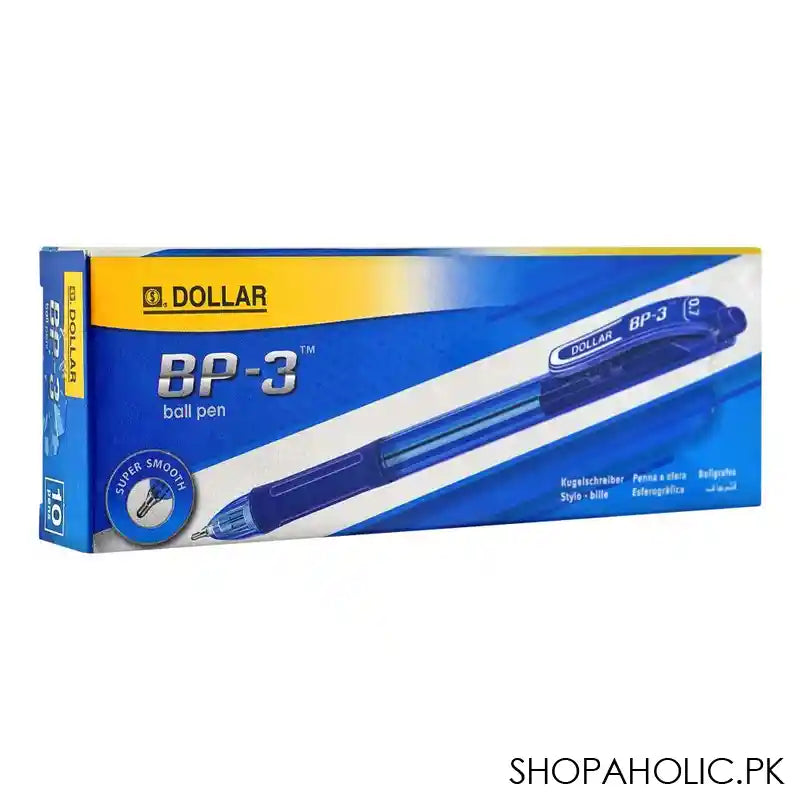 Dollar BP-3 Ball Pen F 0.7 Blue 10-Pack, BP 3F, Blue - Main Image