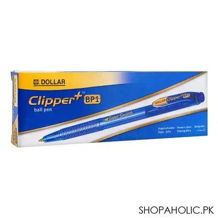 Dollar Clipper+BP1 Super Smooth Ball Pen F 0.8, Black, 10-Pack, BPCL5 - Main Image