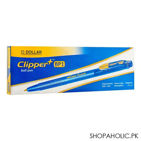 Dollar Clipper+BP1 Super Smooth Ball Pen F 0.8, Blue, 10-Pack, BPCL5 - Main Image