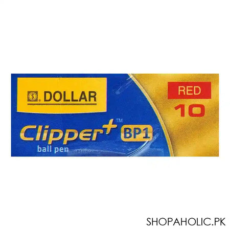 Dollar Clipper+BP1 Super Smooth Ball Pen F 0.8, Red, 10-Pack, BPCL5 - Image 3