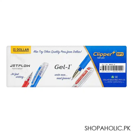 Dollar Clipper+BP1 Super Smooth Ball Pen F 0.8, Red, 10-Pack, BPCL5 - Image 5