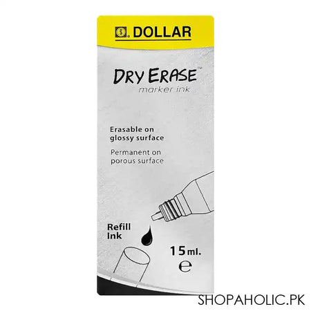 Dollar Dry Erase Marker Ink Black, 15ml, IWBP 15 - Image 2