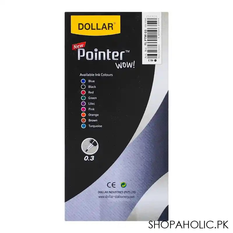 Dollar Fine Liner Pointer Wow! Metal Jacket F 0.3 10-Pack, Black, FL PTW03 - Image 4