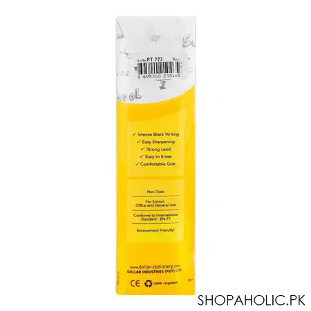 dollar my pencil black lead pencil assorted body color, 5 pack, pt777 image2